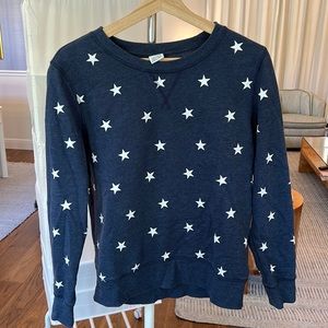 Navy sweatshirt with white stars